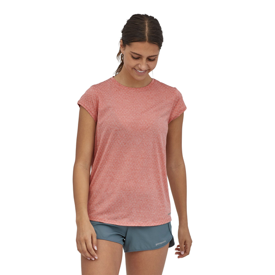 Patagonia Naisten Juoksu T-paita - Kierrätettyä polyesteria, Sunfade Pink / L
