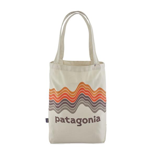 Patagonia Market Tote Kangaskassi Luomupuuvillasta, Ridge Rise Stripe: Bleached Stone