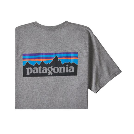 Patagonia M' S P-6 Logo Responsibili-tee - Gravel Heather - Miehet - XL