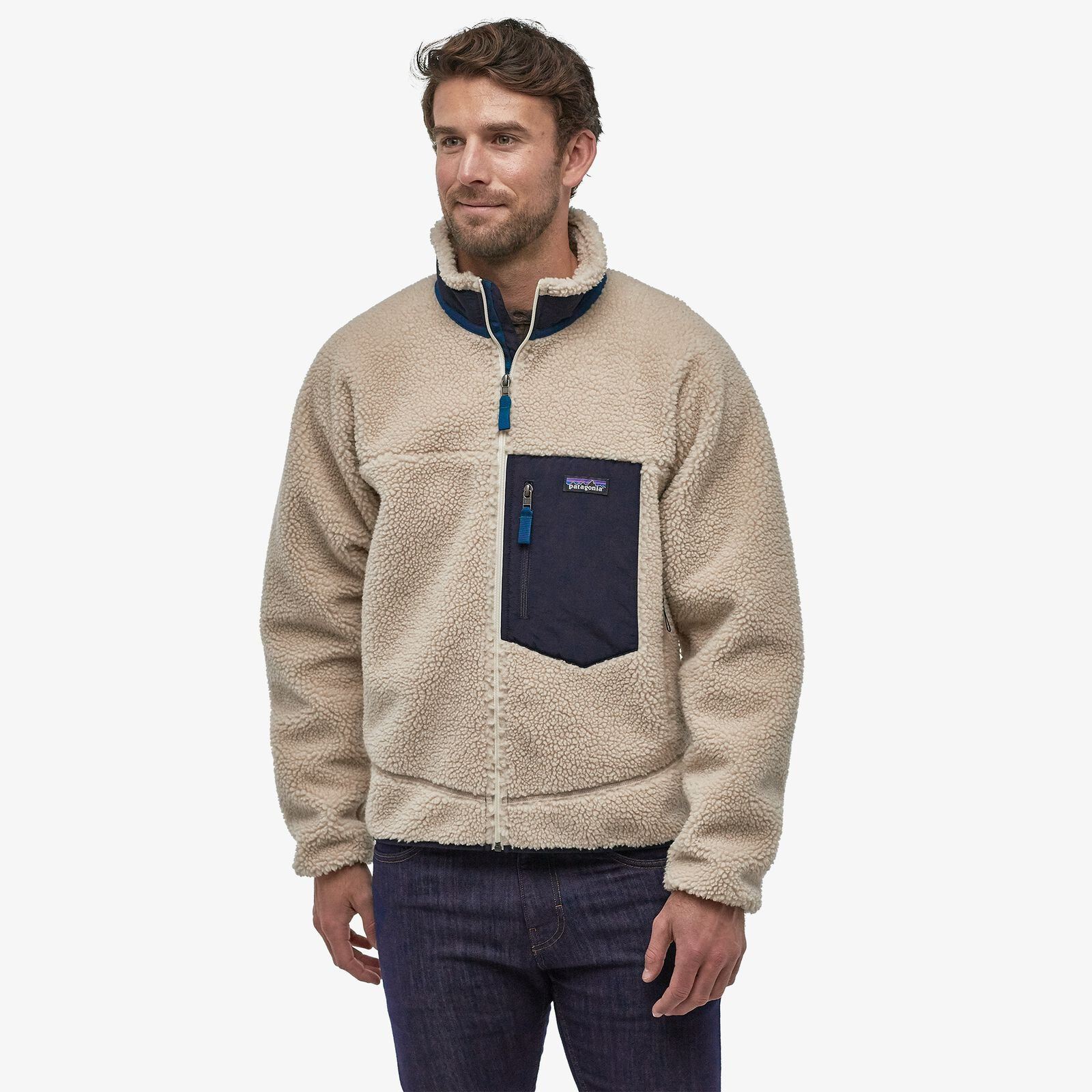 Miesten Patagonia Classic Retro-X Jacket – fleecetakki, Natural / XL