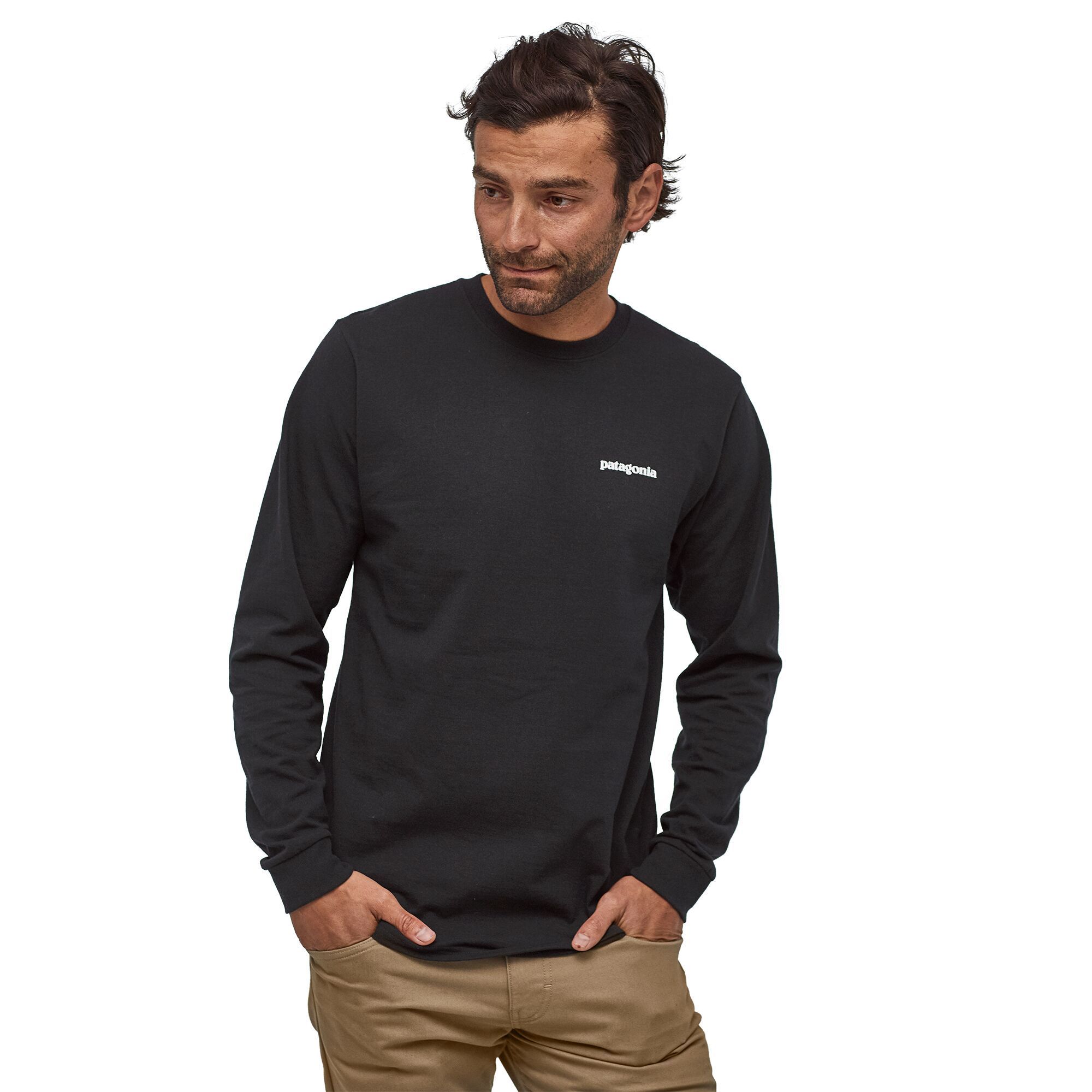 Patagonia Miesten Pitkähihainen P-6 Logo Responsibili-Tee® T-paita, Light Beryl Green / S